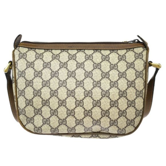Gucci Sherry Shoulder Bag GG Pattern Interlocking Brown Green Red PVC Leather - Picture 3 of 9